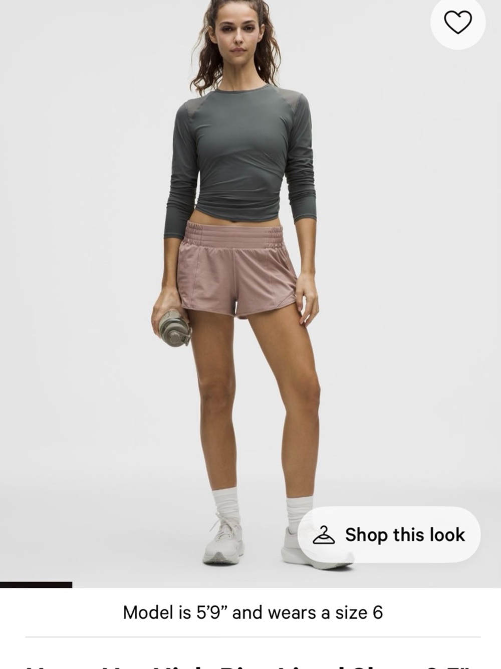 Lululemon Athletic Shorts in Dusty Rose